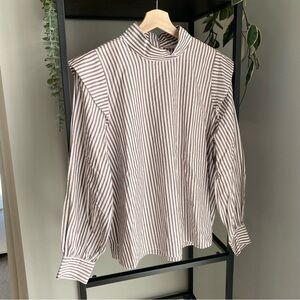 NWT Everlane Cotton Wing Sleeve Mockneck Top